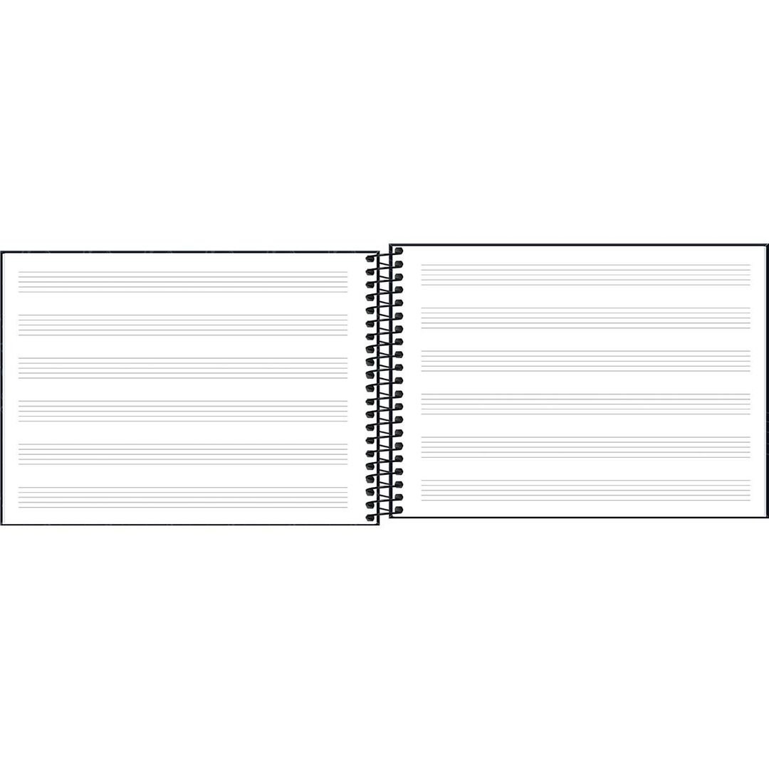 Caderno de música com pautas em branco