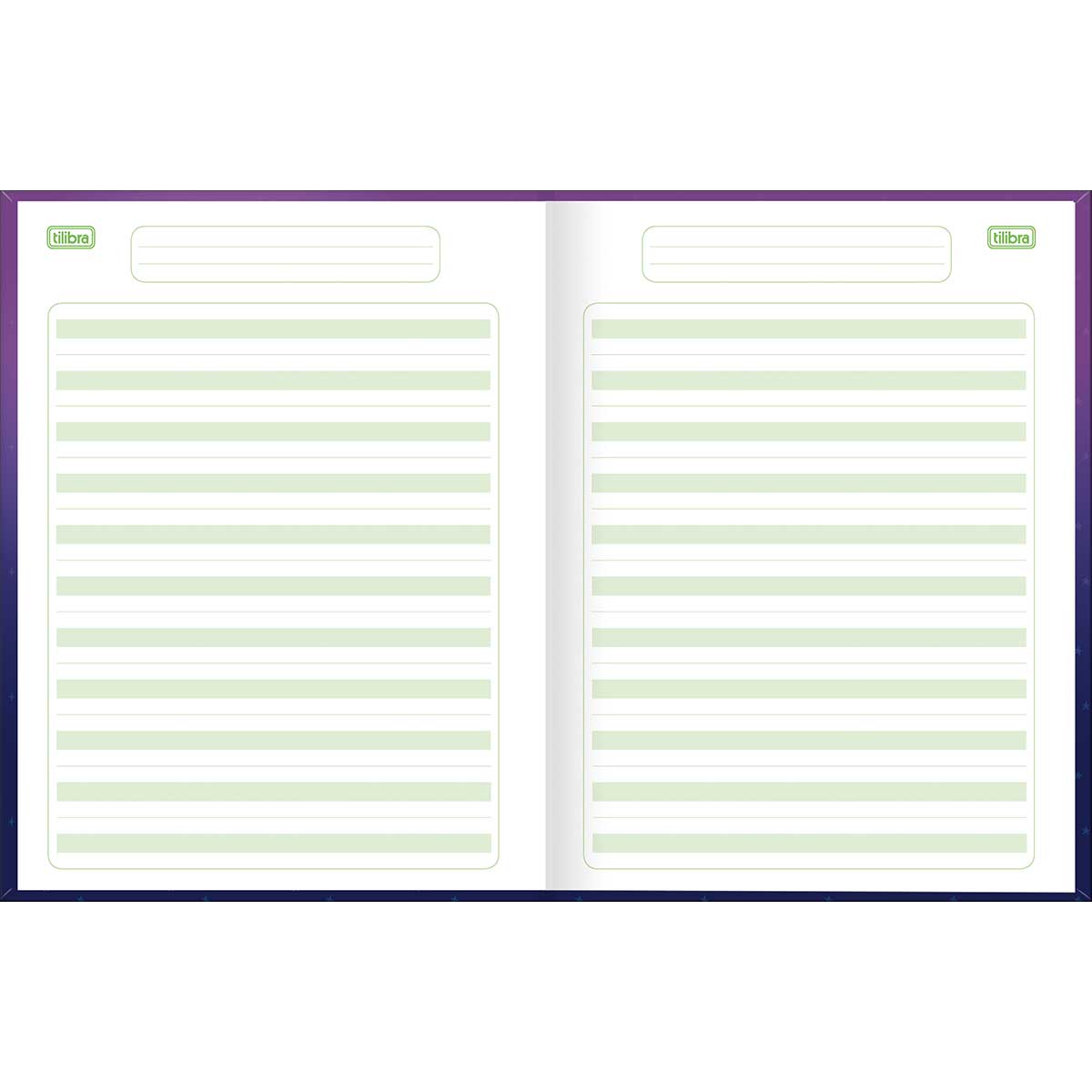 Páginas em branco de caderno para anotações.