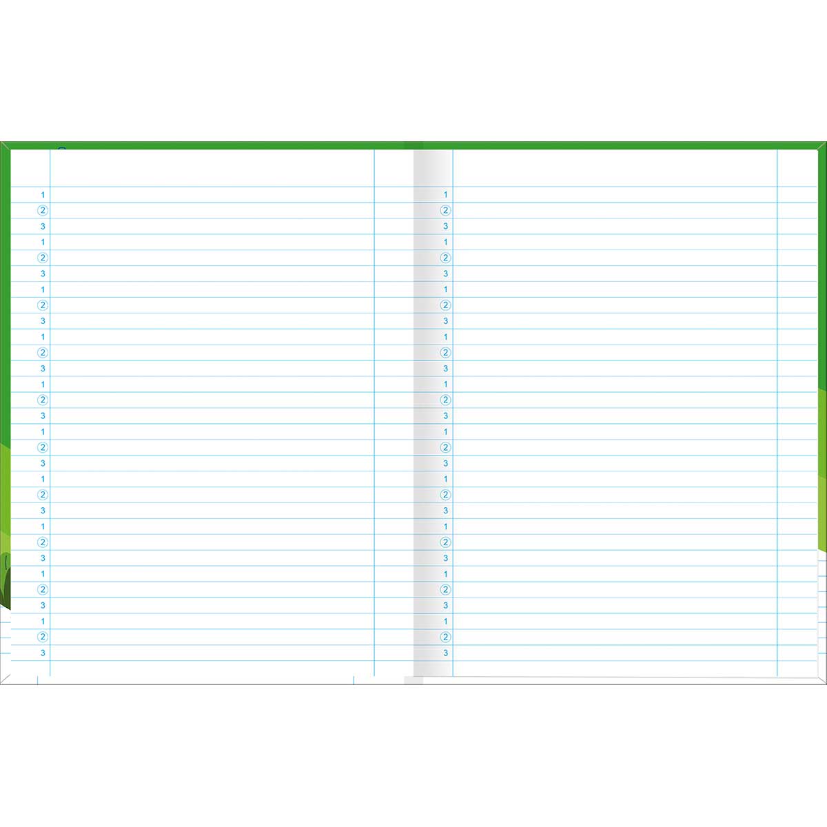 Papel em branco para anotações em caderno