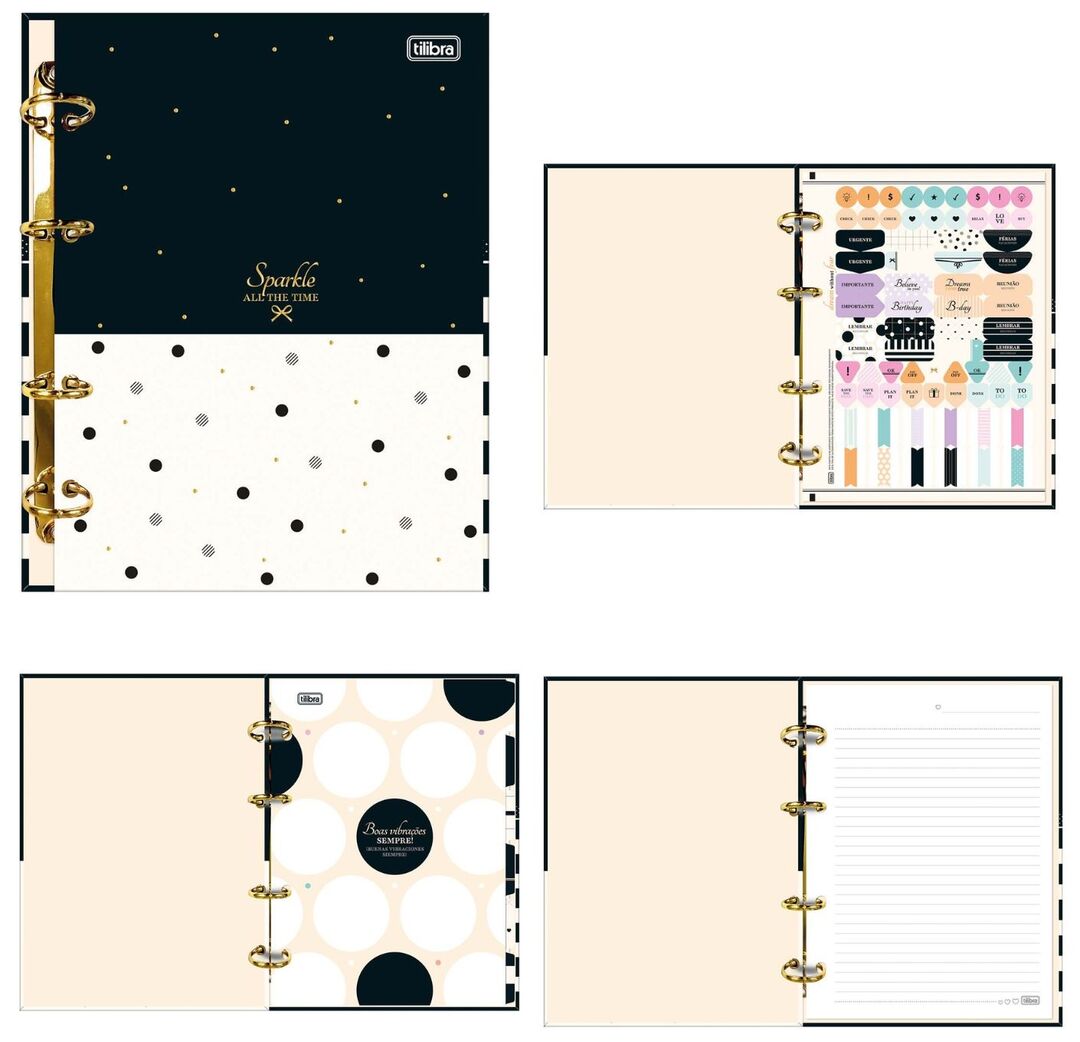 Capa e interiores de planner organizador elegante