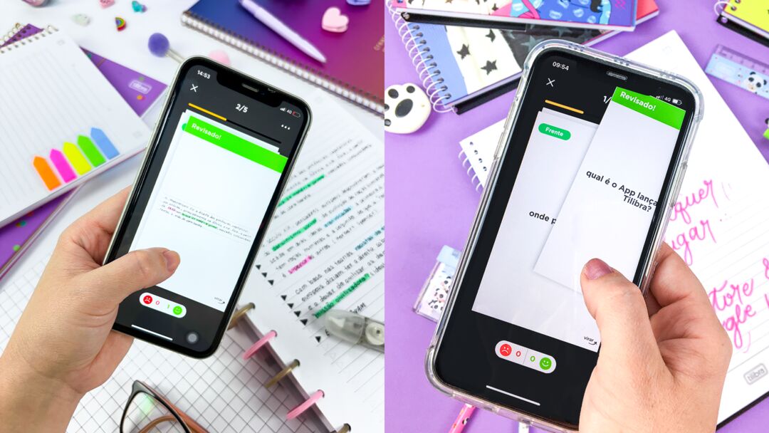 Usuário utiliza aplicativo de lembretes no celular