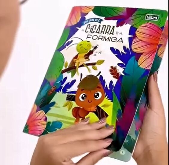 Capa do livro A Cigarra e a Formiga ilustrada