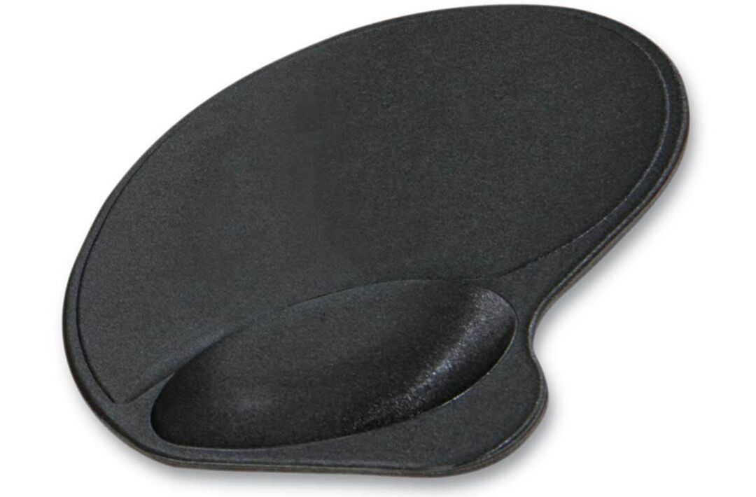 Mouse pad ergonômico preto com apoio para pulso